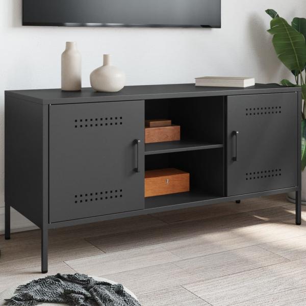 ARDEBO.de - TV-Schrank Schwarz 100,5x39x50,5 cm Stahl
