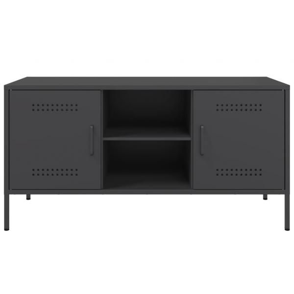 TV-Schrank Schwarz 100,5x39x50,5 cm Stahl