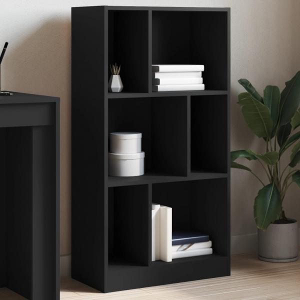 ARDEBO.de - Bücherregal Schwarz 57x28,5x107,5 cm Holzwerkstoff
