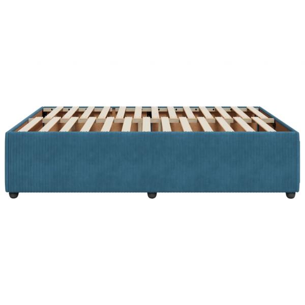 Bettgestell Blau 140x190 cm Samt