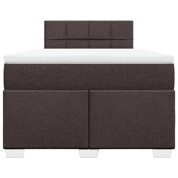 Boxspringbett mit Matratze Dunkelbraun 120x190 cm Stoff