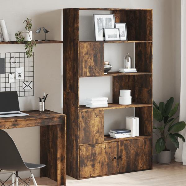 ARDEBO.de - Bücherregal Räuchereiche 100x36x189 cm Holzwerkstoff