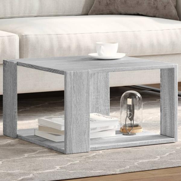 ARDEBO.de - Couchtisch Grau Sonoma-Eiche 51,5x51,5x30 cm Holzwerkstoff