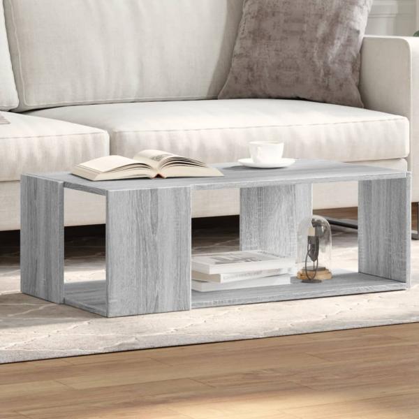 ARDEBO.de - Couchtisch Grau Sonoma-Eiche 89,5x48x30 cm Holzwerkstoff