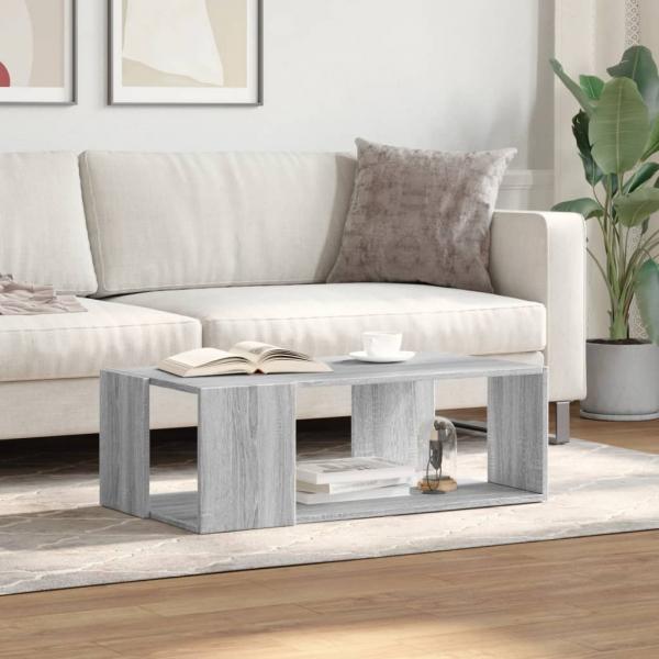 Couchtisch Grau Sonoma-Eiche 89,5x48x30 cm Holzwerkstoff