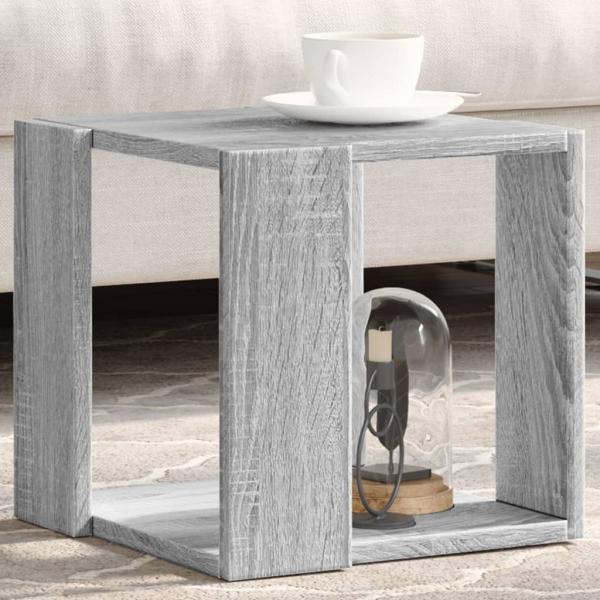 ARDEBO.de - Couchtisch Grau Sonoma-Eiche 32x32x30 cm Holzwerkstoff