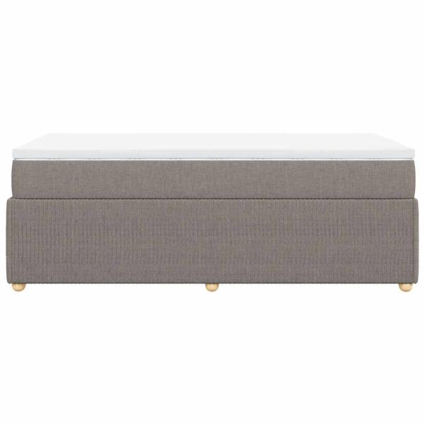 Boxspringbett mit Matratze Taupe 90x190 cm Stoff