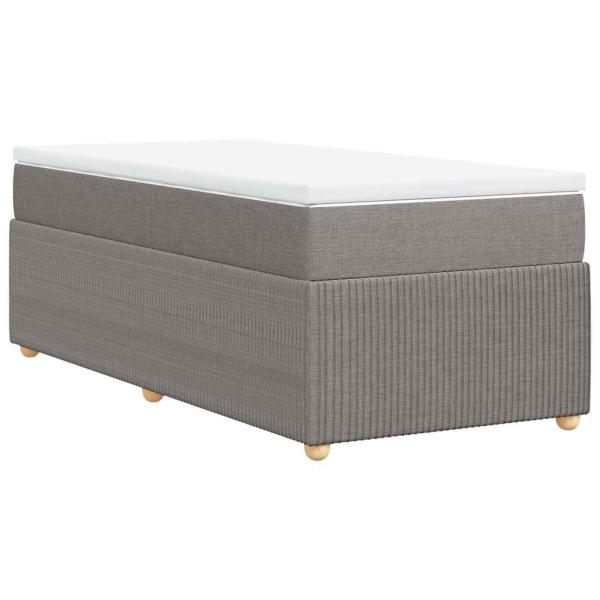 Boxspringbett mit Matratze Taupe 90x190 cm Stoff