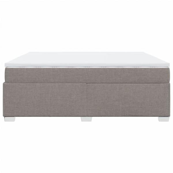 Boxspringbett mit Matratze Taupe 200x200 cm Stoff