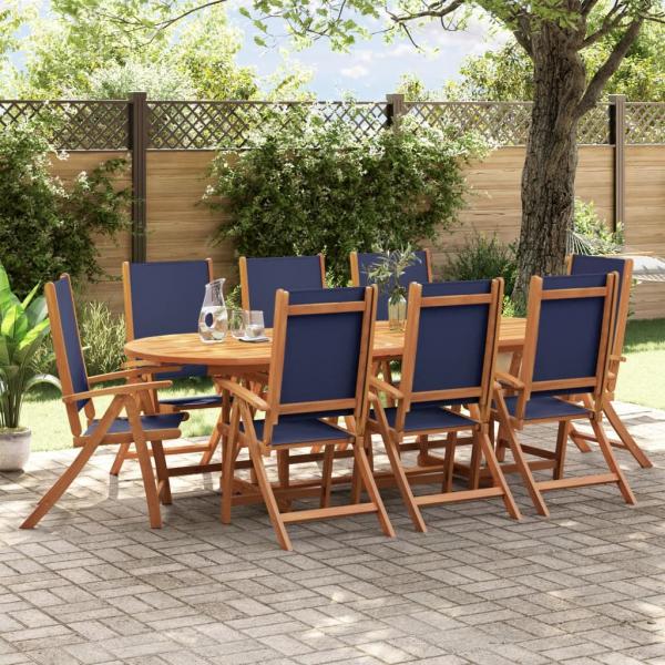 ARDEBO.de - Gartenstühle 8 Stk. Klappbar Massivholz Akazie und Textilene