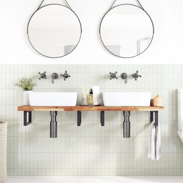 ARDEBO.de - Tischplatte 120x40x4 cm Rechteckig Massivholz Akazie