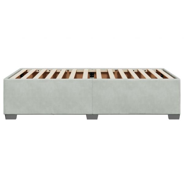 Bettgestell ohne Matratze Hellgrau 90x190 cm Samt