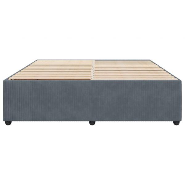Bettgestell ohne Matratze Dunkelgrau 200x200 cm Samt