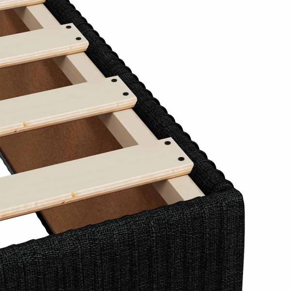 Bettgestell ohne Matratze Schwarz 120x200 cm Stoff