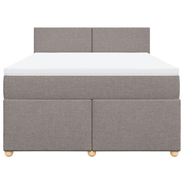 Boxspringbett mit Matratze Taupe 140x190 cm Stoff