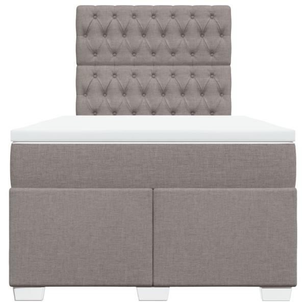 Boxspringbett mit Matratze Taupe 120x190 cm Stoff