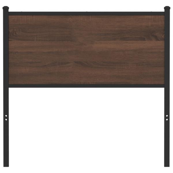 Kopfteil Braun Eichen-Optik 90 cm Holzwerkstoff und Stahl