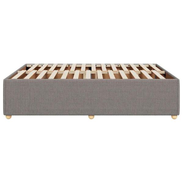 Bettgestell ohne Matratze Taupe 140x190 cm Stoff