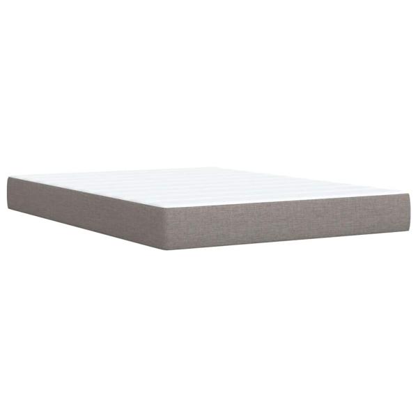 ARDEBO.de - Boxspringbett mit Matratze Taupe 160x200 cm Stoff