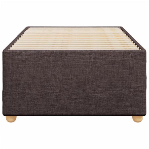Bettgestell ohne Matratze Dunkelbraun 90x190 cm Stoff