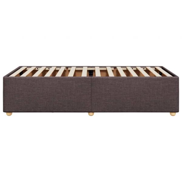 Bettgestell ohne Matratze Dunkelbraun 90x190 cm Stoff