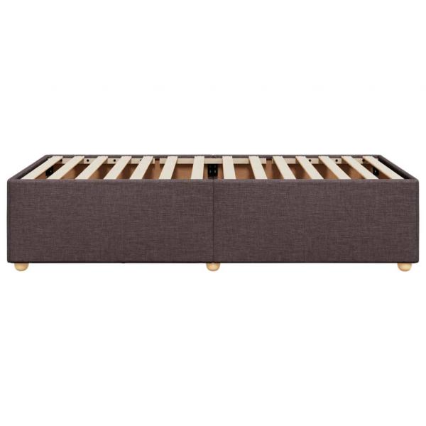 Bettgestell ohne Matratze Dunkelbraun 90x200 cm Stoff