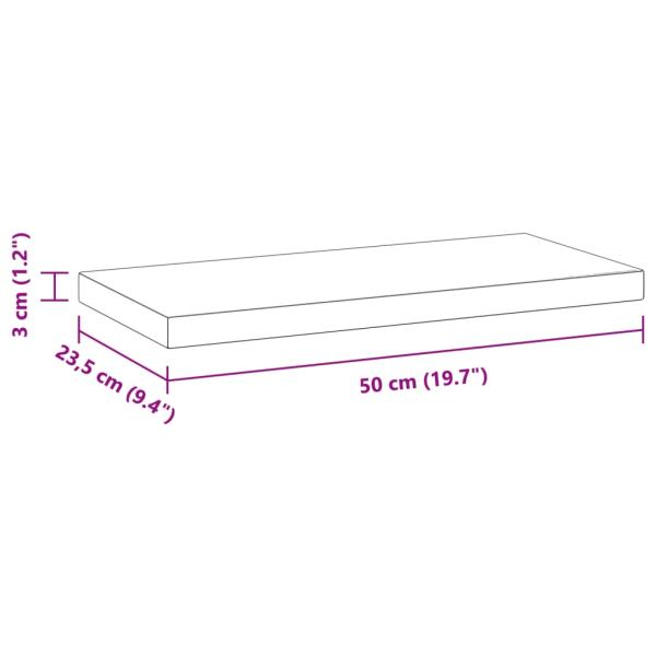 Wandregale 2 Stk. 50x23,5 cm Schwarz Edelstahl