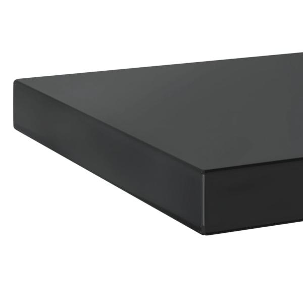 Wandregale 2 Stk. 50x23,5 cm Schwarz Edelstahl