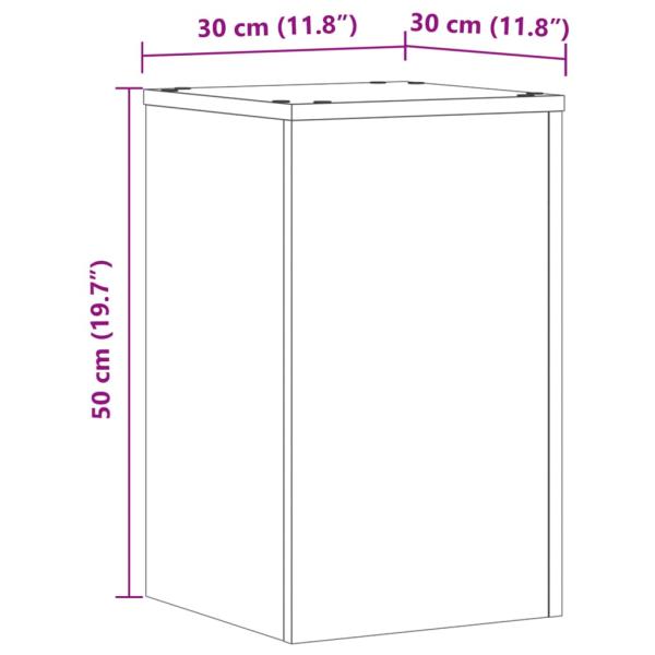 Pflanzenständer 2 Stk. Altholz-Optik 30x30x50 cm Holzwerkstoff