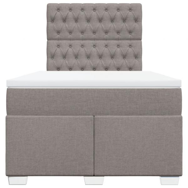 Boxspringbett mit Matratze Taupe 120x200 cm Stoff