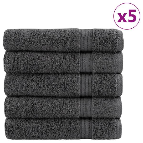 ARDEBO.de - Premium-Duschtücher SOLUND 25 Stk. Anthrazit 70x140 cm 600 g/m²