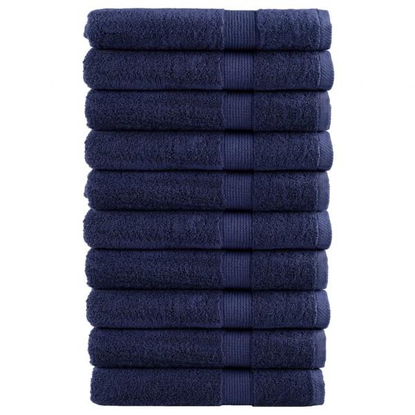 ARDEBO.de - Premium-Handtücher SOLUND 10 Stk. Marineblau 100x200cm 600 g/m²