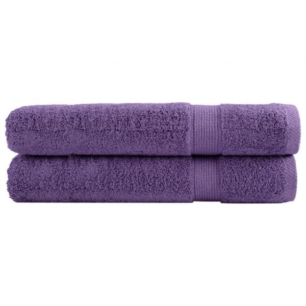 ARDEBO.de - Premium-Saunatücher SOLUND 2 Stk. Lila 80x200 cm 600 g/m²
