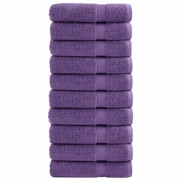 ARDEBO.de - Premium-Handtücher SOLUND 10 Stk. Lila 50x100 cm 600 g/m²