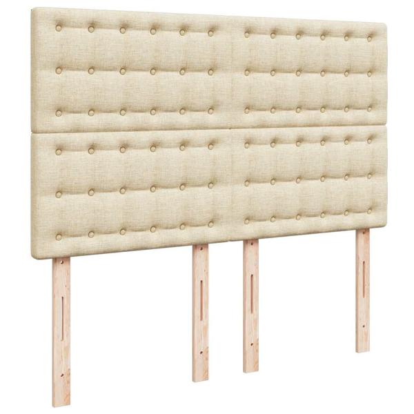 ARDEBO.de - Boxspringbett mit Matratze Creme 160x200 cm Stoff
