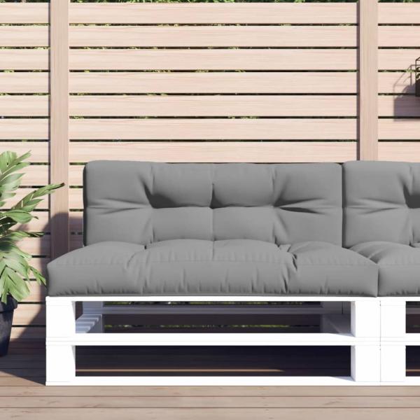 ARDEBO.de - Palettenkissen Grau 120x40x12 cm Stoff