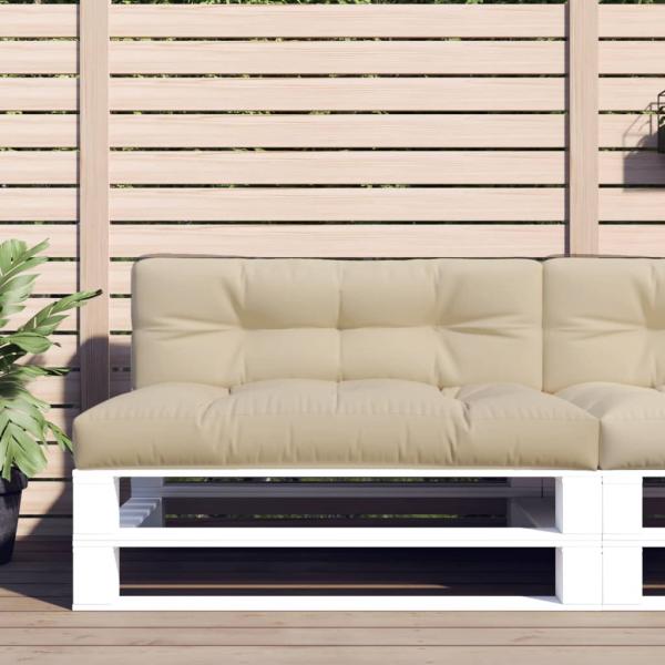 ARDEBO.de - Palettenkissen Beige 120x40x12 cm Stoff