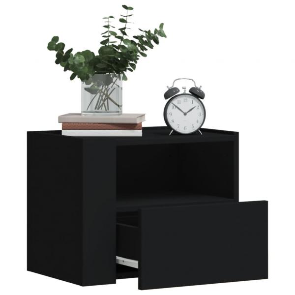 ARDEBO.de - Wand-Nachttische 2 Stk. Schwarz 45x30x35 cm