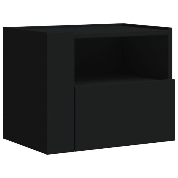 Wand-Nachttische 2 Stk. Schwarz 45x30x35 cm