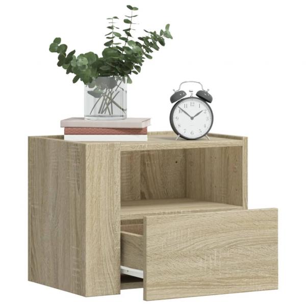 ARDEBO.de - Wand-Nachttische 2 Stk. Sonoma-Eiche 45x30x35 cm