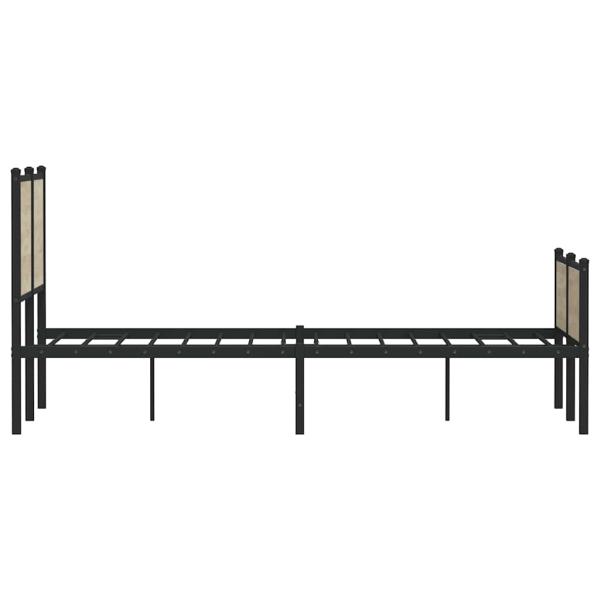 Metallbett ohne Matratze Sonoma-Eiche 140x190 cm