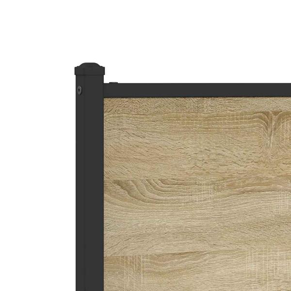 Metallbett ohne Matratze Sonoma-Eiche 140x190 cm