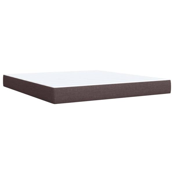 ARDEBO.de - Boxspringbett mit Matratze Dunkelbraun 180x200 cm Stoff