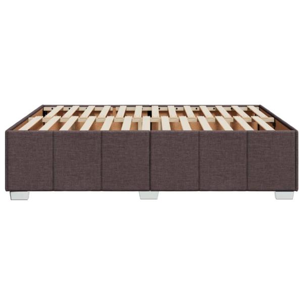 Bettgestell ohne Matratze Dunkelbraun 160x200 cm Stoff