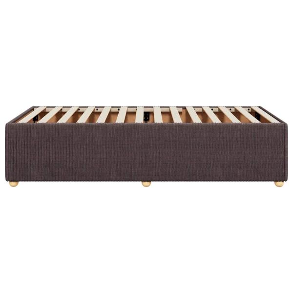 Bettgestell ohne Matratze Dunkelbraun 80x200 cm Stoff