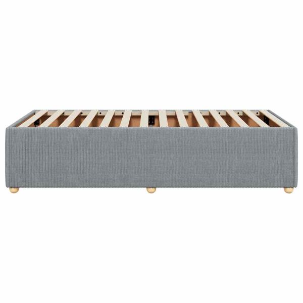 Bettgestell ohne Matratze Hellgrau 90x200 cm Stoff