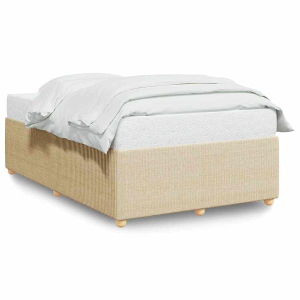 Bettgestell Creme 120x190 cm Stoff