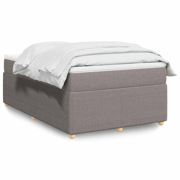 ARDEBO.de - Boxspringbett mit Matratze Taupe 120x190 cm Stoff