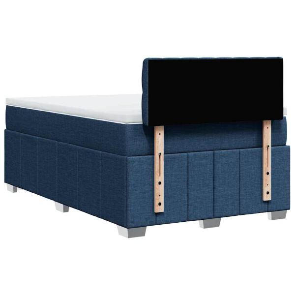 ARDEBO.de - Boxspringbett mit Matratze Blau 120x200 cm Stoff