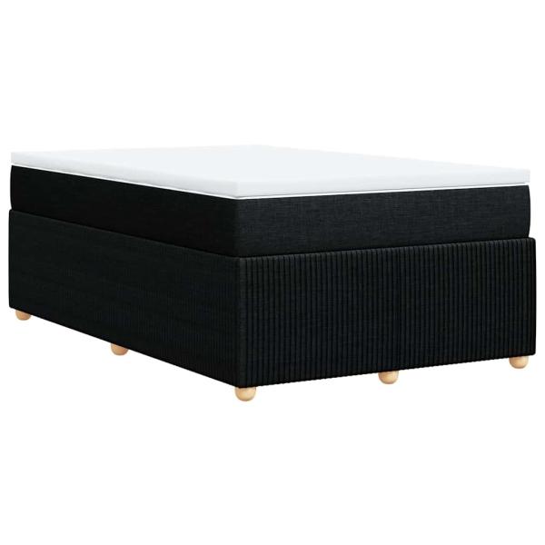 Boxspringbett mit Matratze Schwarz 120x200 cm Stoff